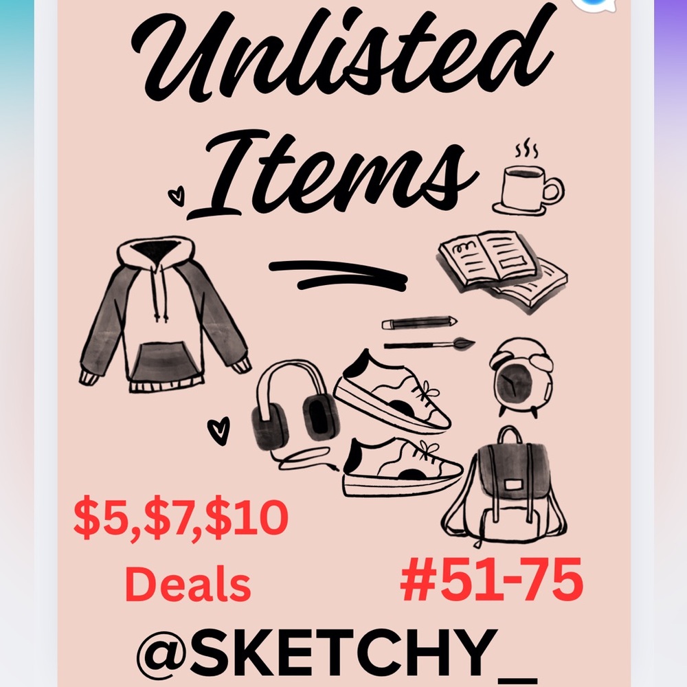 Unlisted items flyer #51-75